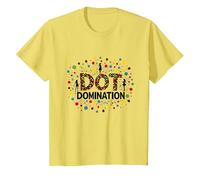 Dot Domination: celebración Colorida para los Amantes de los Lunares Camiseta, Niños, Limón, 6 años