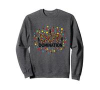 Dot Domination: celebración Colorida para los Amantes de los Lunares Sudadera, Unisex para Adultos, Jaspeado Oscuro, S