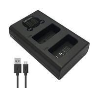 Dot.Foto BLN-1 Cargador Doble USB LCD (BCN-1 Tipo) para Olympus OM-D E-M1, E-M5, E-M5 II, Pen E-P5, Pen-F, HLD-6