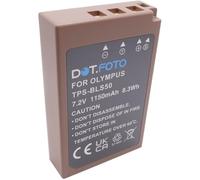Dot.Foto BLS-5, BLS-50 Premium 7.2v / 1150mAh Batería Recargable USB-C para Olympus OM-5 OM-D E-M10 Mark IV, E-M10 Mark II, E-M10 Mark III S, E-M5 Mark III