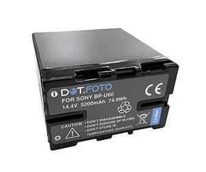 Dot.Foto BP-U60 Premium 75Wh Batería Recargable para Sony ILME-FX6 PMW-100 PMW-150 PMW-160 PMW-200 PMW-EX1 PMW-EX1R PMW-EX3 PMW-F3L PMW-F3K PXW-FS5 PXW-FS5M2 PXW-FS7 PXW-X160 PXW-X180 PXW-Z190