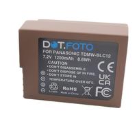 Dot.Foto DMW-BLC12, DMW-BLC12E Premium 7.2v / 1200mAh Batería USB-C Recargable para Panasonic Lumix DC-G97 DMC-FZ200 DMC-FZ1000 DMC-G5 DMC-G6 DMC-G7 DMC-GX8 DMC-G85 DMC-GH2