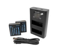 Dot.Foto DMW-BLE9, DMW-BLE9E, DMW-BLG10, DMW-BLG10E Premium 1025mAh Batería (x2) & Cargador Doble USB LCD para Panasonic DC-TZ99, DC-TZ90 DMC-TZ100 DMC-GX7 DMC-TZ80 DC-LX100 II, DMC-GF6 DMC-GX80