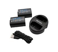 Dot.Foto DMW-BLK22 Premium 2200mAh Batería (x2) & DMW-BTC15 Tipo USB Cargador Doble de Batería para Panasonic Lumix DC-S5, S5II, S5IIX, S9, G9II, GH5, GH5II, GH5S, GH6