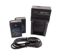 Dot.Foto EN-EL20, EN-EL20a - Batería premium de 1020 mAh (paquete de 2) y cargador de batería USB para Nikon Serie 1 J1, J2, J3, S1, AW1, Coolpix A, P950, P1000, P1100, cámara Blackmagic Pocket Cinema