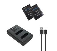 Dot.Foto EN-EL23 Premium 1850mAh Batería (x2) & MH-67P Tipo Cargador Doble USB LCD para Nikon Coolpix B700, P600, P610, P900, S810c