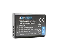 Dot.Foto LP-E10 Premium 7.4v / 1080mAh Batería Recargable para Canon EOS 1100D, 1200D, 1300D, 1500D, 2000D, 3000D, 4000D