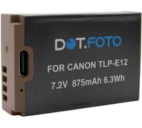 Dot.Foto LP-E12 Premium 7.2v / 875mAh Batería Recargable USB-C para Canon EOS-M, M2, M10, M50, M50 Mark II, M100, M200, 100D / PowerShot SX70 HS