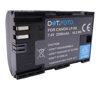 Dot.Foto LP-E6 Premium Alta Capacidad 7.4v / 2200mAh Batería Recargable para Canon EOS R R5 5D Mark II 5D Mark III 5DS 5DS R 6D 6D Mark II 7D 7D Mark II 60D 60Da 70D 80D 90D