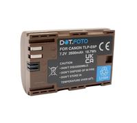 Dot.Foto LP-E6P Premium Alta Capacidad 7.2v / 2600mAh Batería Recargable USB-C para Canon EOS R R5 R5 MarkII 5D MarkIV R6 5D Mark II 5D Mark III 5DS R 6D 6D Mark II 7D 7D Mark II 60D 60Da 70D 80D 90D