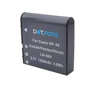 Dot.Foto NP-40, NP-40DBA, NP-40DCA Premium 3.7v / 1250mAh Batería Recargable para Casio EXILIM EX Z40 Z50 Z55 Z57 Z100 Z200 Z300 Z400 Z450 Z500 Z600 Z650 Z700 Z750 Z850 Z1000 Z1050 Z1080 Z1200