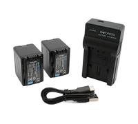 Dot.Foto VW-VBT380 Premium 3880mAh Batería (x2) & Cargador de Batería USB para Panasonic HC-V110, HC-V130, HC-V160, HC-V180, HC-V201, HC-V250,HC-V260,V720 V750 V770 V777 VX870 VX980 VX989