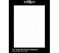 Dot Graph Paper Cut Out Notebook: 1/2" Scale Dot Graph Paper, 200 (100 Front and Back )8.5" x 11" White Pages with Grey Grids (Suplitech Office & School Essentials)