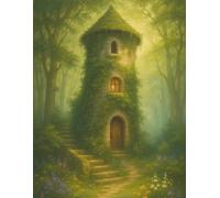 Dot Grid Journal - Forest Tower Edition: 100 Pages of 5mm Dot Grid Paper with Daily Date Field | Serene Tower Cover for Journaling, Planning & Creative Notes