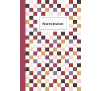 Dot Grid Notebook - Burgundy, Red, Black & White Sun-Inspired Checkered Cover - Japanese Aesthetic Hashira Journal, 6x9 in, 120 Pages, Soft Matte + ... of the Sun, Writing, Drawing, Sketching