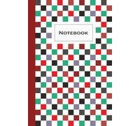 Dot Grid Notebook - Burgundy Red, Emerald Green, Black & White Checkered Cover - Japanese Aesthetic Elemental Hashira Journal, 6x9 in, 120 Pages, Soft ... - Elemental Breaths, Drawing, Writing