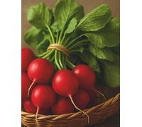 Dot Grid Notebook - Rustic Radish Harvest: A simple dotted journal inspired by fresh produce, earthy textures, and quiet kitchen moments.