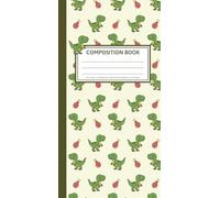 Dot Grid Notebook - Standard Traveler’s Notebook Size (4.3" x 8.25"), Small Composition Journal Insert - Green Dinosaur Cover