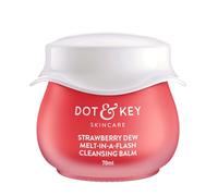 Dot & Key Bálsamo limpiador de fresa para piel limpia, suave y húmeda, bálsamo removedor de maquillaje, limpiador facial no graso, limpia la suciedad, el maquillaje y el protector solar, para todo