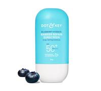 Dot & Key Blueberry Hydrate Barrier Repair Protector solar SPF 50+, P para piel seca y sensible, acabado no graso, sin yeso blanco, protección UV y luz azul, amplio espectro, para mujeres y
