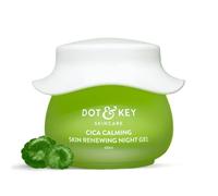 Dot & Key Cica - Gel de noche calmante y renovador de la piel, 60 ml, gel calmante para pieles grasas y propensas al acné, reduce el enrojecimiento, equilibra el aceite y promueve una tez más clara