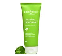 Dot & Key CICA - Jabón facial para piel propensa al acné, 2% de ácido salicílico con té verde, para pieles grasas y sensibles, sin sulfatos para hombres y mujeres, lavado facial con control de aceite