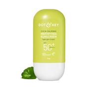 Dot & Key CICA - Protector solar calmante matificante SPF 50 P para pieles grasas propensas al acné y sensible, protección UVA/UVB, sin yeso blanco, ultraligero, sin fragancia y rápida absorción