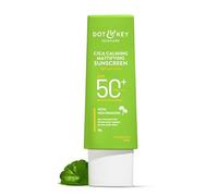 Dot & Key CICA Protector solar calmante matificante SPF 50 PA++++ | Para pieles grasas propensas al acné y sensibles | Protección UVA/UVB | Sin yeso blanco, ultraligero, sin fragancia y rápida