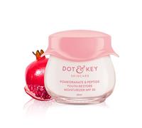 DOT & KEY Crema antienvejecimiento de granada + multipéptidos con SPF 30 para protección solar, reduce las líneas finas y las arrugas, hidratación intensa de 48 horas, aumenta el colágeno, para piel