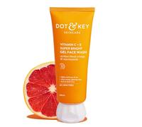 DOT & KEY Gel de lavado facial súper brillante con vitamina C + E para una piel brillante e iluminadora, todo tipo de piel, con triple vitamina C, lavado facial para mujeres y hombres, 100 ml
