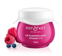 Dot & Key Mascarilla de labios con vitamina C + E para labios que brillan naturalmente, desvanece la pigmentación de los labios, suaviza los labios escamosos y secos, máscara de labios para labios