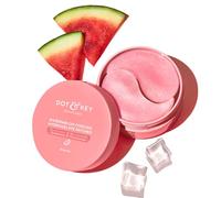 Dot & Key Parches de hidrogel refrescante de sandía para ojos, con hialurónico y niacinamida, parches debajo de los ojos para reducir las ojeras y la hinchazón, hidrata, enfría y deshincha al