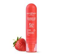 Dot & Key Protector solar de fresa + niacinamida SPF 50+ P Ilumina la piel, no daña el maquillaje, con agua de aloe vera, ligero, secado rápido, sin alcohol, hidrata y refresca | 80 ml