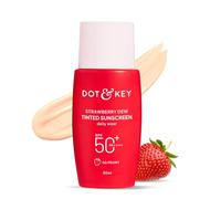 Dot & Key Protector solar teñido Strawberry Dew SPF 50+ P 00 peonías in vivo probado | Protección contra los rayos UVA y UVB | Amplio espectro, resistente al agua y al sudor | Para todo tipo de