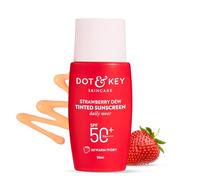 Dot & Key Protector solar teñido Strawberry Dew SPF 50+ Pa++++ - 02 Warm Ivory | Protección contra UA/UB | Amplio espectro, resistente al agua y al sudor | Para todo tipo de piel | 50 ml