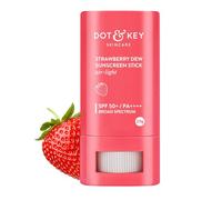 Dot & Key Strawberry Dew Spf 50 - Protector solar en barra On-The-Go Spf 50 P amplio espectro, protección contra rayos UVA/Uvb con hialurónico y ceramida, tipo de piel normal para hidratación y
