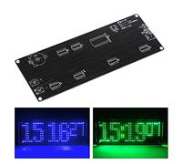 Dot Lattice Clock Kit, 5V Patch Digital Lattice Kit de reloj electrónico DIY en apariencia acrílica con indicación de temperatura, Movimientos de reloj Kit de reloj de celosía DIY con placa base