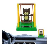 Dotado De Tablero Solar - Oso De Danza Solar Lindo Oso De Energía Solar | Decoración Del Tablero De Instrumentos Del Coche Con Figura De Energía Solar Para La Oficina De Oficina