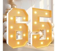 Dotauge Letrero LED Grande con número 1 Iluminado Letras iluminadas for decoración de Fiestas Primer cumpleaños Aniversario o Navidad(Number 65,70cm/2.3FT)