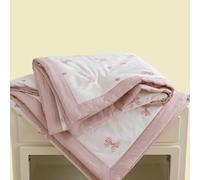 DOTBUY-SHOP 100% Algodón Colcha Boutí Cubrecama de Dos Caras Suave Ligero y Transpirable, Cama Multiusos para Primavera y Verano, Colchas para Cama 90 120 150 180 (Rosa Lazo,200x230cm)