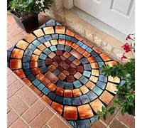 DOTBUY-SHOP Alfombra Diatomita Baño Antideslizante, 3D Ilusión Óptica Alfombrilla Diatomita, Secado Rápido, Super Absorbente, para Bañera, Ducha y Baño (Laberinto De Piedra,40x60cm)