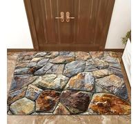 DOTBUY-SHOP Alfombra Diatomita Baño Antideslizante, 3D Ilusión Óptica Alfombrilla Diatomita, Secado Rápido, Super Absorbente, para Bañera, Ducha y Baño (Piedra,60x90cm)