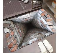 DOTBUY-SHOP Alfombra Diatomita Baño Antideslizante, 3D Ilusión Óptica Alfombrilla Diatomita, Secado Rápido, Super Absorbente, para Bañera, Ducha y Baño (Arte 01,50x80cm)