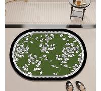 DOTBUY-SHOP Alfombra Diatomita Baño Antideslizante, Alfombrilla Diatomita, Secado Rápido, Super Absorbente, para Bañera, Ducha y Baño, Estampado de Hoja (Hoja,60x90cm)