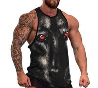 DOTBUY-SHOP Camiseta Tirantes Hombre, Deportiva Camiseta sin Mangas Estampado de Animales en 3D Gym Camisa Interior Hombre Masculina Tank Top para Deporte Entrenar Gym (Lobo-1,XXL)