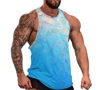 DOTBUY-SHOP Camiseta Tirantes Hombre, Deportiva Camiseta sin Mangas Estilo Azul Gym Camisa Interior Hombre Masculina Tank Top para Deporte Entrenar Gym (Superficie acuática 2,3XL)