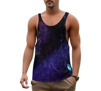 DOTBUY-SHOP Camiseta Tirantes Hombre, Deportiva Camiseta sin Mangas Gym Camisa Interior Hombre con Impresión 3D Masculina Tank Top para Deporte Entrenar Gym (Cielo Estrellado 8,XXL)