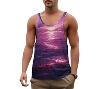 DOTBUY-SHOP Camiseta Tirantes Hombre, Deportiva Camiseta sin Mangas Gym Camisa Interior Hombre con Impresión 3D Masculina Tank Top para Deporte Entrenar Gym (Cielo Estrellado 2,XXL)