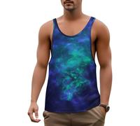 DOTBUY-SHOP Camiseta Tirantes Hombre, Deportiva Camiseta sin Mangas Gym Camisa Interior Hombre con Impresión 3D Masculina Tank Top para Deporte Entrenar Gym (Cielo Estrellado 6,XXL)