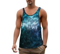DOTBUY-SHOP Camiseta Tirantes Hombre, Deportiva Camiseta sin Mangas Gym Camisa Interior Hombre con Impresión 3D Masculina Tank Top para Deporte Entrenar Gym (Cielo Estrellado 10,3XL)